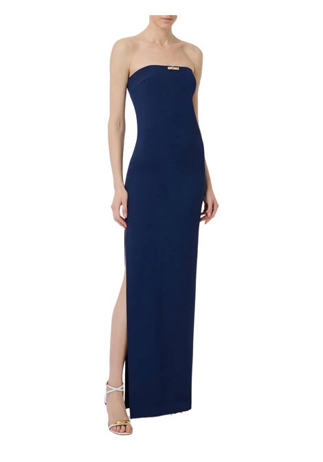 Abito Elisabetta Franchi donna ABR4652E2 DC8 blu georgette a fascia ELISABETTA FRANCHI | Abiti | ABR4652E2DC8